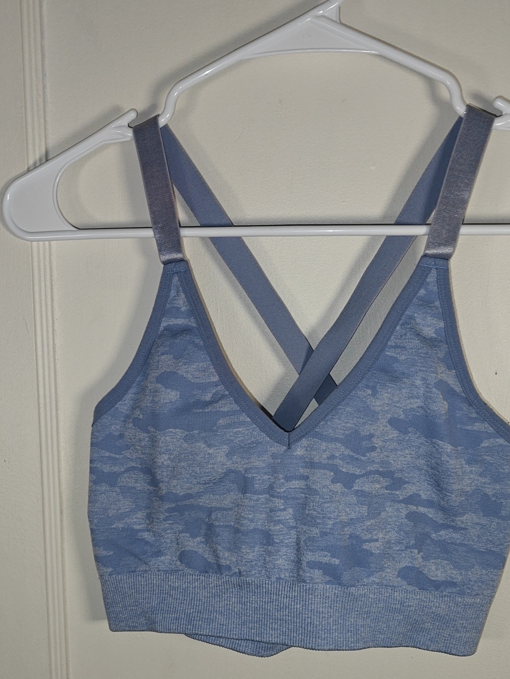 AYBL Evolve Light Blue Camouflage Seamless Sports Bra